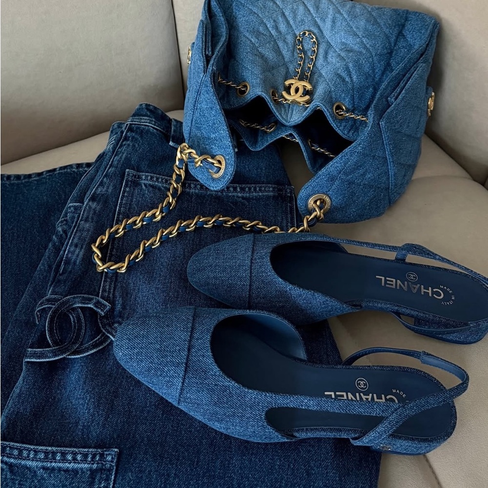 Chanel Denim Slingback | Sizes 38.5, 39